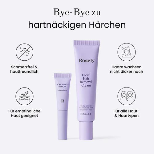 Rosely Sanft & Glatt Duo (Gesichtshaarcreme + Serum)